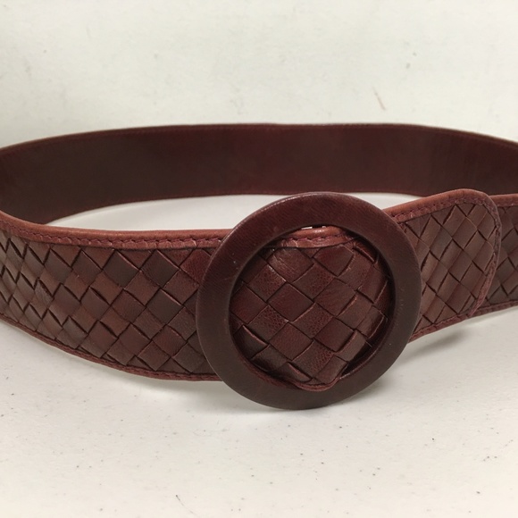 Parri Italy intrecciato braided woven leather red belt M New main image 4